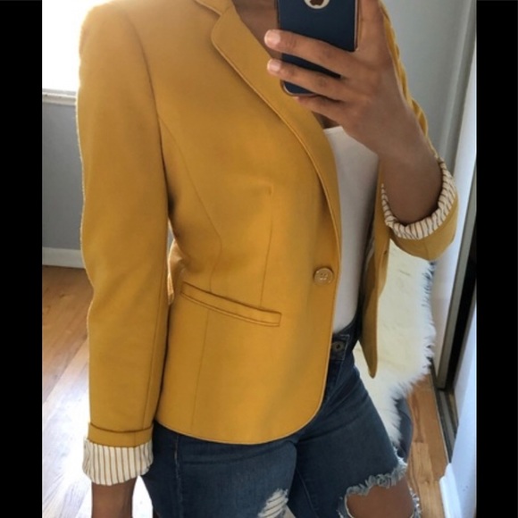 mustard blazer jacket